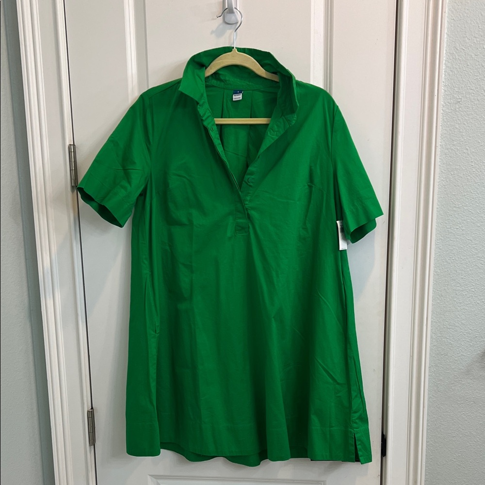 Kelly Green Short Sleeve Polo Dress